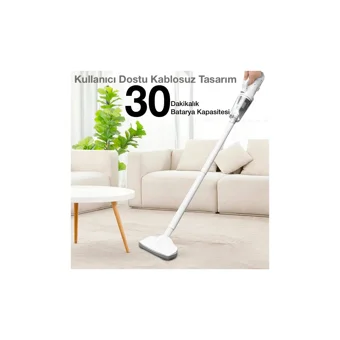 Ally Ezere 34373 Kuru 120 W Kablosuz Şarjlı Dikey Süpürge Beyaz