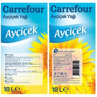 Carrefour Teneke Ayçiçek Yağı 18 lt
