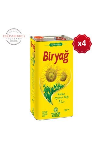 Biryağ Teneke Ayçiçek Yağı 4x5 lt