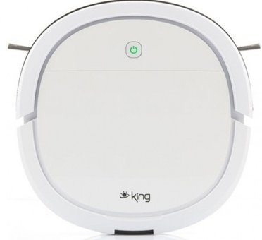 King Sebastian KRS-360 Haritalı Moplu 2200 Pa Beyaz Robot Süpürge ve Paspas