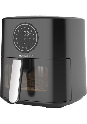 Tigre Cook AFT05001C Airfryer 5 lt Tek Hazneli Izgara Yapan Led Ekranlı Yağsız Sıcak Hava Fritözü Siyah