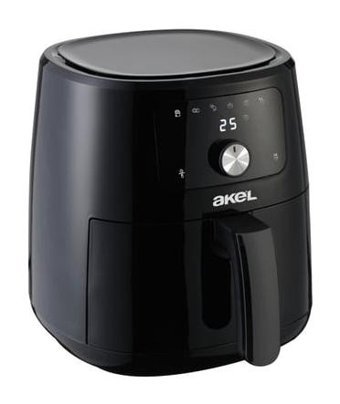 Akel AA150 Airfryer 5 lt Tek Hazneli Izgara Yapan Yağsız Sıcak Hava Fritözü Siyah