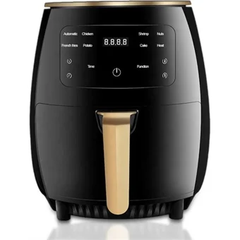 Eco Life Airfryer 6 lt Tek Hazneli Izgara Yapan Led Ekranlı Yağsız Sıcak Hava Fritözü Siyah