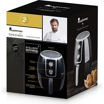 Master Pro By CarloCracco SErisi 9177 Airfryer 3.4 lt Tek Hazneli Izgara Yapan Led Ekranlı Yağsız Sıcak Hava Fritözü Siyah
