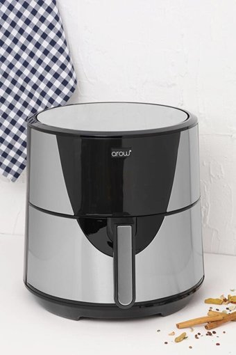 Odetta Airfryer 8 lt Tek Hazneli Led Ekranlı Yağsız Sıcak Hava Fritözü İnox