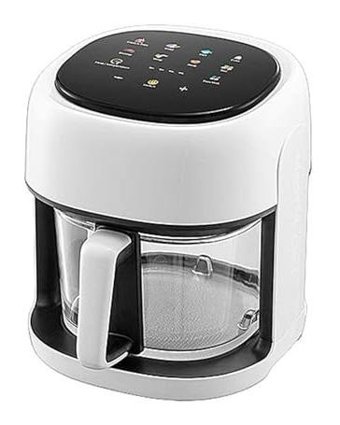 Nqyzzfd Airfryer 4.5 lt Tek Hazneli Led Ekranlı Yağsız Sıcak Hava Fritözü Beyaz