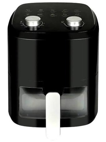 Divine Alliance ‎B0Cds4911H Airfryer 5 lt Tek Hazneli Yağsız Sıcak Hava Fritözü Siyah