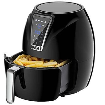 Bakajı Airfryer 3.2 Lt Tek Hazneli Izgara Yapan Led Ekranlı Yağsız Sıcak Hava Fritözü Siyah