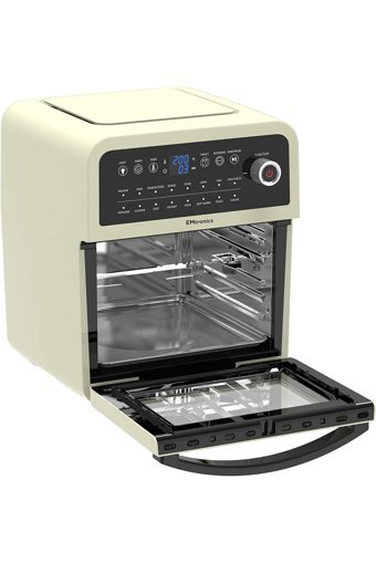 Emtronics Airfryer 5 lt Tek Hazneli Izgara Yapan Led Ekranlı Yağsız Sıcak Hava Fritözü Yeşil