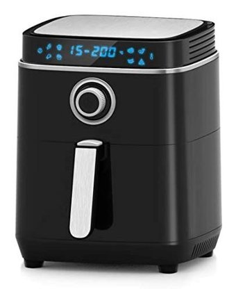 Ozeanos Airfryer 3.5 lt Hazneli Izgara Yapan Led Ekranlı Yağsız Sıcak Hava Fritözü Siyah