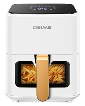 Deime Airfryer 4.2 lt Tek Hazneli Led Ekranlı Yağsız Sıcak Hava Fritözü Beyaz