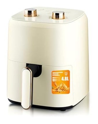 Nqyzzfd Airfryer 4.8 lt Tek Hazneli Led Ekranlı Yağsız Sıcak Hava Fritözü Beyaz