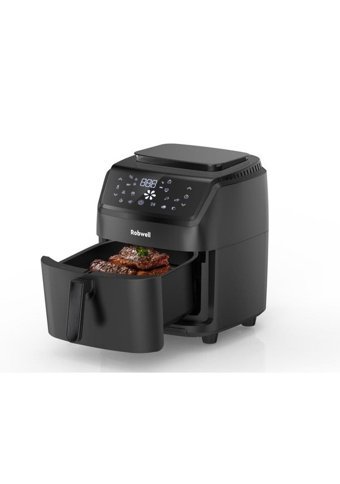 Robwell AS41 Airfryer 7 lt Tek Hazneli Izgara Yapan Led Ekranlı Yağsız Sıcak Hava Fritözü Siyah
