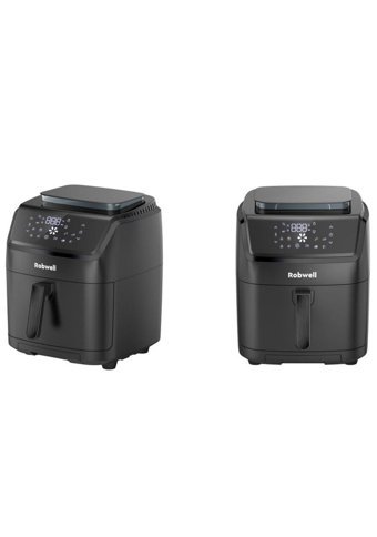 Robwell AS41 Airfryer 7 lt Tek Hazneli Izgara Yapan Led Ekranlı Yağsız Sıcak Hava Fritözü Siyah