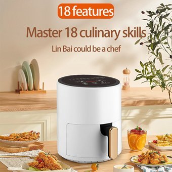 Horizon Store Airfryer 6 lt Tek Hazneli Yağsız Sıcak Hava Fritözü Beyaz