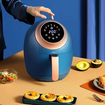 Konka Airfryer 0.9 lt Tek Hazneli Led Ekranlı Yağsız Sıcak Hava Fritözü Mavi