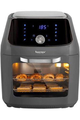 Innoteck Kitchen Pro Airfryer 16 lt Tek Hazneli Izgara Yapan Led Ekranlı Sıcak Hava Fritözü Gri