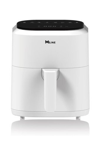 Miline AF4Le01 Airfryer 4 lt Tek Hazneli Izgara Yapan Led Ekranlı Yağsız Sıcak Hava Fritözü Beyaz