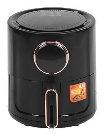 Garsent Airfryer 4.8 lt Tek Hazneli Izgara Yapan Led Ekranlı Yağsız Sıcak Hava Fritözü Siyah