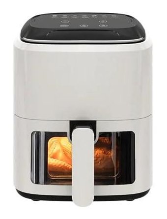 Divine Alliance ‎B0Cds3Bw1K Airfryer Tek Hazneli Led Ekranlı Yağsız Sıcak Hava Fritözü Beyaz