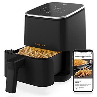 Newlux Air Power V20 Airfryer 5.5 lt Tek Hazneli Izgara Yapan Led Ekranlı Yağsız Sıcak Hava Fritözü Siyah