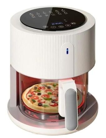 Nqyzzfd Airfryer 5.5 lt Tek Hazneli Led Ekranlı Yağsız Sıcak Hava Fritözü Beyaz