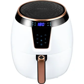Tmarkt Airfryer 5.5 lt Tek Hazneli Led Ekranlı Yağsız Sıcak Hava Fritözü Beyaz