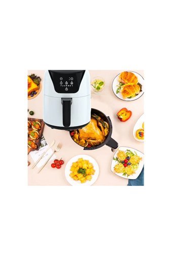 Mijia Silencare Airfryer 5 lt Tek Hazneli Izgara Yapan Led Ekranlı Yağsız Sıcak Hava Fritözü Beyaz