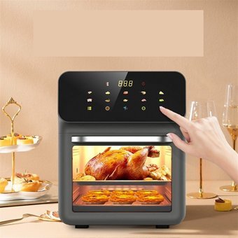 Lele Airfryer 20 lt Tek Hazneli Led Ekranlı Yağsız Sıcak Hava Fritözü Siyah