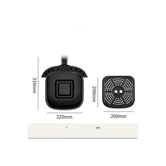 Horizon Store S-18 Airfryer 6 lt Tek Hazneli Led Ekranlı Yağsız Sıcak Hava Fritözü Beyaz