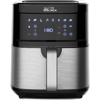 Problack P7000 Airfryer 7 lt Tek Hazneli Izgara Yapan Led Ekranlı Yağsız Sıcak Hava Fritözü Siyah