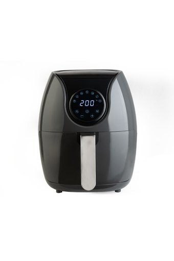 Qich Airfryer 5 lt Tek Hazneli Izgara Yapan Led Ekranlı Yağsız Sıcak Hava Fritözü Siyah