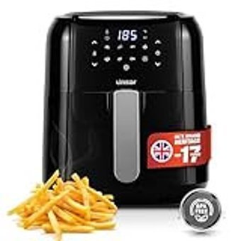 Linsar Airfryer 5.5 lt Tek Hazneli Led Ekranlı Yağsız Sıcak Hava Fritözü Siyah