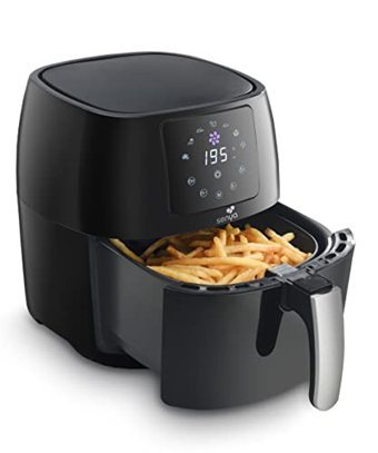 Senya Syck-AF002 Airfryer 4.5 lt Tek Hazneli Led Ekranlı Yağsız Sıcak Hava Fritözü Siyah