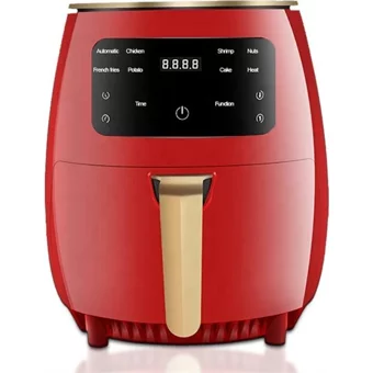 Eco Life Airfryer 7 lt Tek Hazneli Izgara Yapan Led Ekranlı Yağsız Sıcak Hava Fritözü Kırmızı