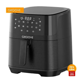 Groove Airfryer 7 lt Tek Hazneli Led Ekranlı Yağsız Sıcak Hava Fritözü Siyah