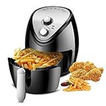 Funien Airfryer 5.5 lt Tek Hazneli Izgara Yapan Sıcak Hava Fritözü Siyah