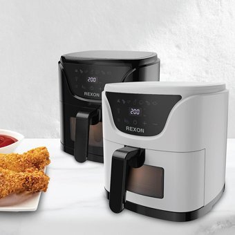 Rexon Smart Airfryer 4.5 lt Tek Hazneli Led Ekranlı Yağsız Sıcak Hava Fritözü Beyaz