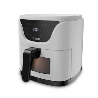 Rexon Smart Airfryer 4.5 lt Tek Hazneli Led Ekranlı Yağsız Sıcak Hava Fritözü Beyaz