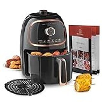 Misterchef Vortx Airfryer 2 lt Tek Hazneli Izgara Yapan Led Ekranlı Yağsız Sıcak Hava Fritözü Siyah