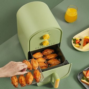 Sanlindou Airfryer 3 lt Tek Hazneli Led Ekranlı Yağsız Sıcak Hava Fritözü Siyah