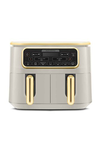 Karaca Air Pro Cook Duo Tandır XXXL Airfryer 8 lt İki Hazneli Izgara Yapan Led Ekranlı Sıcak Hava Fritözü Beyaz