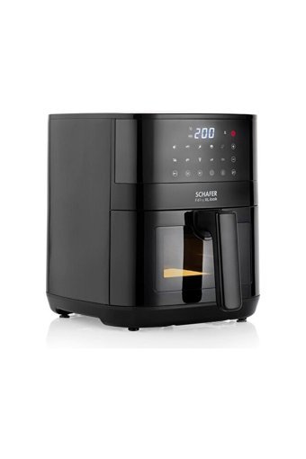 Schafer Fit Fry Look Airfryer 5.5 lt Tek Hazneli Led Ekranlı Yağsız Sıcak Hava Fritözü Siyah