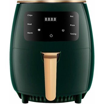 Buyfun Airfryer 6 lt Tek Hazneli Led Ekranlı Yağsız Sıcak Hava Fritözü Mavi