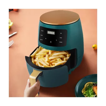 Buyfun Airfryer 6 lt Tek Hazneli Led Ekranlı Yağsız Sıcak Hava Fritözü Mavi