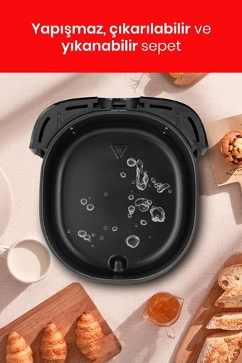 Goldmaster Airfryer 7 lt Tek Hazneli Izgara Yapan Sıcak Hava Fritözü Beyaz