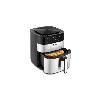 Fakir Airfryer 4 lt İki Hazneli Izgara Yapan Led Ekranlı Sıcak Hava Fritözü Gri