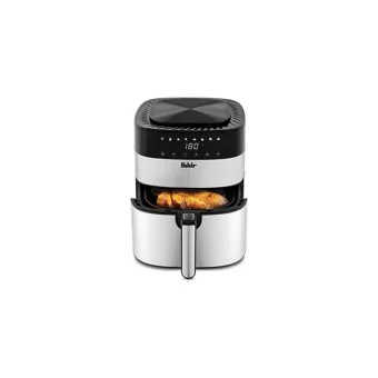 Fakir Airfryer 4 lt İki Hazneli Izgara Yapan Led Ekranlı Sıcak Hava Fritözü Gri