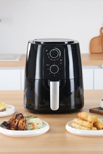 İly Acr Gurme Plus Xl Airfryer 5.5 lt Tek Hazneli Izgara Yapan Led Ekranlı Yağsız Sıcak Hava Fritözü Siyah