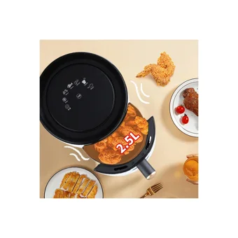 Sanlindou Airfryer 2.5 lt Tek Hazneli Led Ekranlı Yağsız Sıcak Hava Fritözü Siyah